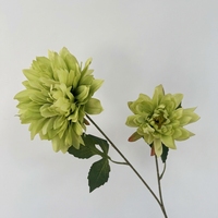 2 Tangkai Bunga Dahlia Buatan dari Kain Sutra untuk Dekorasi Pernikahan, Fotografi Luar Ruangan, Grosir