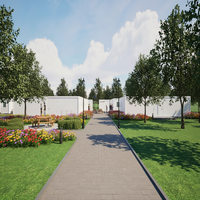 Maison préfabriquée modulaire de luxe de 20 pieds, maisonnette préfabriquée moderne, maison de camping, villa en conteneur