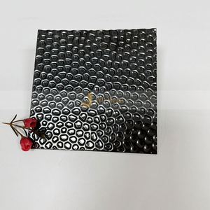 LL249 304 PVD Black Color Stainless Steel Plate Bending Embossed Stamped Hammered Patterned Honeycomb <b>Panels</b> Decorative Wall - Product Image 1