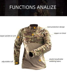 Tenue d'entraînement tactique d'extérieur pour <span class=keywords><strong>homme</strong></span> en tricot camouflage G3, respirante, ignifuge, en polyester/coton Rip-Stop, personnalisable - Product Image 3