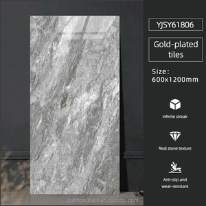Fornitura di fabbrica moderna Foshan pietra oro lucido Texture 60x120 Carreaux De Sol in marmo ceramica modello pavimento piastrelle Carreaux - Product Image 2