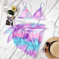Vente en gros d'usine OEM et impression du logo avec impression Maillot de bain Bikini Sexy Maillot de bain trois pièces maillots de bain
