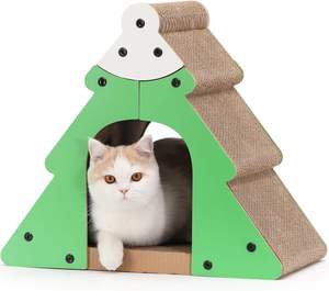 16,8 polegadas Papelão Cat <span class=keywords><strong>Scratcher</strong></span>: Vertical/Horizontal Pad, Túnel Cozy-Sofá Lounge Bed, 22 Lbs <span class=keywords><strong>Max</strong></span> Load - Product Image 1