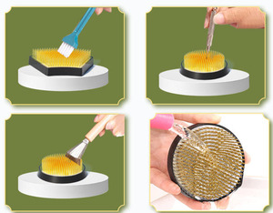 <span class=keywords><strong>Kenzan</strong></span> de Acero Inoxidable Redondo para Arreglos Florales, Soporte para Alfileres para Jarrones, Gama Completa, Venta al por Mayor - Product Image 4
