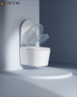 Haut de gamme blanc mur accroché en céramique intelligent électrique intelligent Toilette Wc automatique salle de bain toilette murale