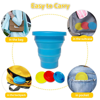 Mug pliable en silicone de qualité alimentaire coloré 100ML sans BPA, tasse à eau réutilisable pliable