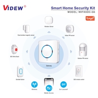 Kit de sécurité domestique intelligent Tuya avec alarme magnétique pour portes/fenêtres, capteur de mouvement PIR à détection de vibrations et système de contrôle à distance
