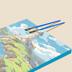 Photos de peinture à l'huile numériques bricolage personnalisées explosives, animation de <span class=keywords><strong>dessin</strong></span> animé de paysage à personnaliser en gros - Product Image 1