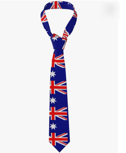 Cravates personnalisées plissées en polyester imprimé avec des motifs de drapeaux de Tonga de haute qualité, cravates bleu clair, cravates drapées personnalisées pour hommes - Product Image 4