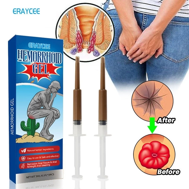 Herbal Hemorrhoid Gel For Male And Female Hemorrhoids, Internal And External Hemorrhoids, Hemorrhoids Suppositories, 2 Pcs/pack