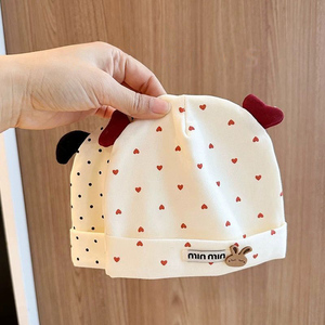 <span class=keywords><strong>Cappellini</strong></span> per neonati in puro cotone all'ingrosso, <span class=keywords><strong>cappellini</strong></span> sottili per primavera e autunno, <span class=keywords><strong>cappellini</strong></span> con fiocco a pois per fontanelle. - Product Image 2