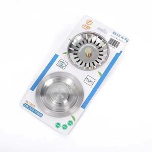 Juego de 2 Tapas para Desagüe de Fregadero de Acero Inoxidable 304, Superficie Pulida, Instalación en Encimera - Product Image 3