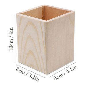 לוגו מותאם אישית הדפסה עגולה משרד עץ אופנה עיצוב יפה מחזיקי עיפרון שולחן אביזרים משרד בעל עט - Product Image 1