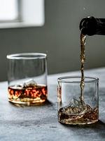 Verre à whisky en verre de montagne tibétain transparent en borosilicate haute qualité personnalisé, verre créatif pour la maison, bar