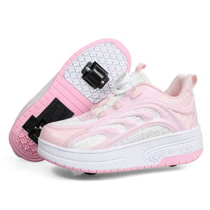 Salida de fábrica de alta calidad, venta al por mayor, 4 ruedas para niños, patines de doble fila para adultos, deformación deportiva para niños - Product Image 6