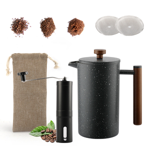 French Press Design French Press Wholesales Marble Painting Gift Set French Press Double Wall Stainless Steel Coffee French Press Wood