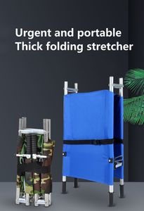 Tandu Pasien Lipat Portabel dari Aluminium Alloy 2 Lipatan Peralatan Medis Darurat Perlengkapan Rumah Sakit - Product Image 2