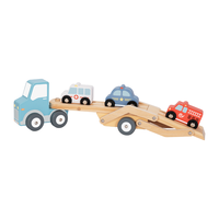 Porte-voiture en bois Montessori camion Double Decker remorque jeu pour enfants véhicule modèle jouet pour enfants