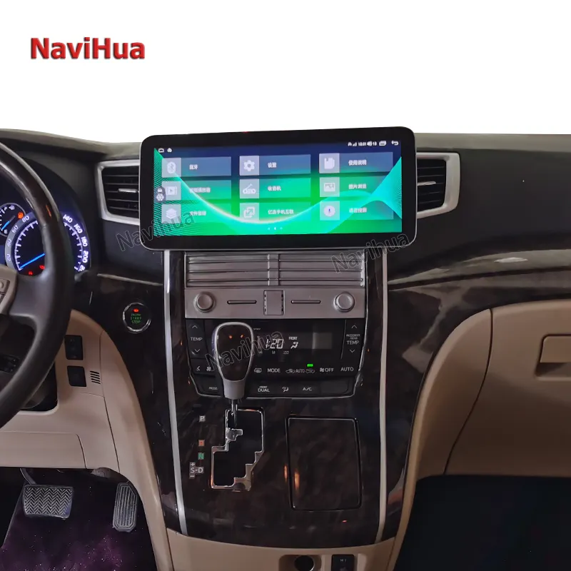 NaviHua Multimídia Android Rádio Do Carro Para Toyota Alphard 20 Série 12.3 Polegada IPS Touch Screen Auto Head Unit Monitor Nova Chegada