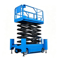 Plateforme élévatrice mobile hydraulique à ciseaux manuelle, plateforme de travail aérien mobile sur roues pour la maintenance
