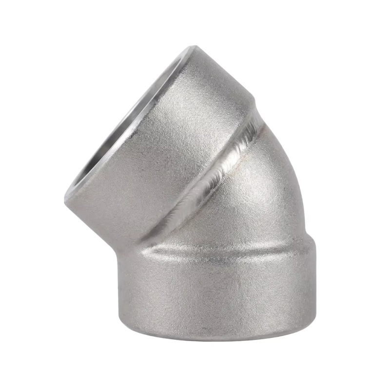 Custom A105 Carbon Steel Forged Socket Weld Elbow 45 Degree with Smooth ...