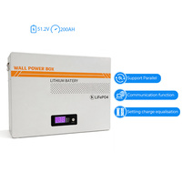 Batterie solaire murale OEM/ODM en option de 5 kWh ou 10 kWh avec écran d'affichage, hors réseau hybride, pour système de stockage d'énergie domestique