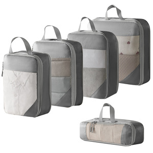 Juego de 5 Cubos de Compresión <span class=keywords><strong>para</strong></span> Viaje de Gran Capacidad, <span class=keywords><strong>Bolsas</strong></span> de Almacenamiento Expandibles de Poliéster <span class=keywords><strong>para</strong></span> <span class=keywords><strong>Ropa</strong></span>, Maletas y Equipaje - Product Image 3