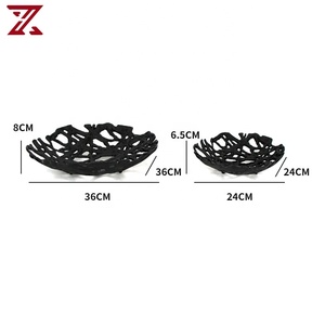 Nouveau design bols de service en métal ferronnerie rétro évidant de <span class=keywords><strong>grandes</strong></span> plaques métalliques pour la décoration de centres de table - Product Image 3