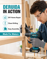 Perceuse à percussion sans fil 21V avec batterie au lithium, kit d'outils électriques, visseuse dynamométrique pour forage de puits, vente en gros d'usine