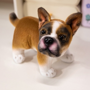 Vente en gros d'usine de fabrication d'étiquettes personnalisées, animaux en peluche prêts à être expédiés, bouledogues français et pugs en peluche, animaux en peluche doux, poupées en peluche de myna à crête - Product Image 4