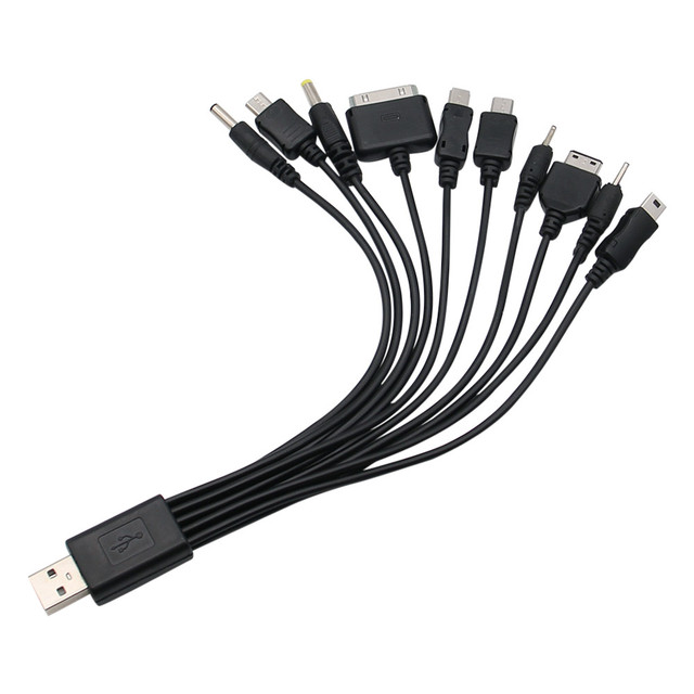 New 10 in 1 Micro Usb Multi Charger Usb Cables for Mobile Phones Cord for Lg Kg90 Samsung Sony Phone
