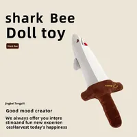 Jouet en peluche géant super doux Jingbai Tongzi, design original, requin drôle et amusant, unisexe, 13 ans et plus, 31cm-50cm