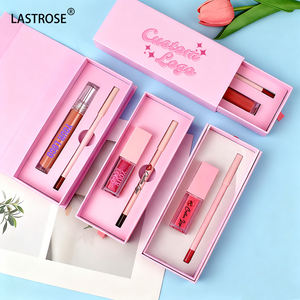 OEM 2 in 1 Set Lip Gloss logo pribadi, Kit lipstik Lipgloss cair Perona bibir Matte dengan Label pribadi - Product Image 1