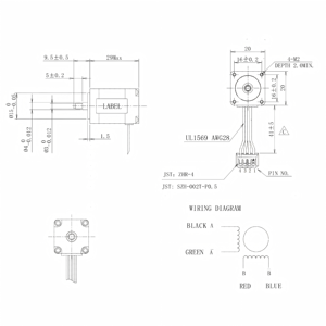 <span class=keywords><strong>Motor</strong></span> Híbrido de Passo Eletrônico NEMA 8 7.7V 0.21A de Eixo Único de Duas Fases para Equipamentos de Operação Móvel - Product Image 3