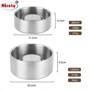 Bols pour animaux de compagnie en acier inoxydable à double paroi de 800 ml, écologiques, isolés sous vide pour chiens et chats - Product Image 5