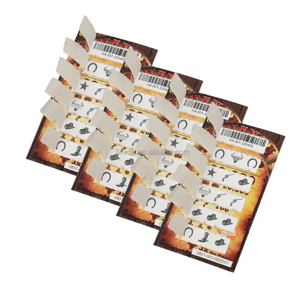 Großhandel Hochleistungs-Custom Pull Tab Scratch Card Pull Tabs und Break Open Lottery Tickets