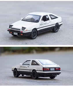 Modèle de <span class=keywords><strong>voiture</strong></span> miniature en alliage à l'échelle 1:32, inspiré de l'Initial D, avec 4 portes ouvrables, fonction de recul, son et feux, jouet de collection. - Product Image 4