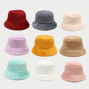 Sombrero de Pescador de Piel Sintética de Conejo de Color Sólido, Cálido y Afelpado para Mujer, Ideal para Invierno y Actividades al Aire Libre, Personalizable - Product Image 1