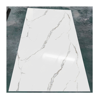Lámina de PVC Impermeable con Diseño de Mármol, 3mm, 4x8FT, Panel UV con Diseño Gráfico para Decoración de Paredes Interiores Comerciales y Residenciales