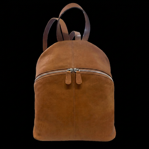 Genuine Leather Student <b>Backpack</b> Zipper School Bag Adjustable <b>Strap</b> Soft Handle Daily Travel Purse - Product Image 1