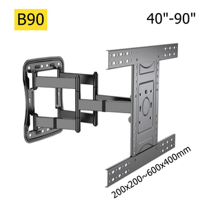 Support mural pour téléviseur à mouvement complet robuste pour écrans de 40 à 90 pouces <span class=keywords><strong>avec</strong></span> fonction de pivotement et d'inclinaison à 120 degrés en acier noir - Product Image 6