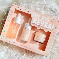 Boîte d'emballage cosmétique de conception personnalisée rose de luxe avec fenêtre transparente UV Avantage Boîte de maquillage rigide pour les produits de beauté Blush