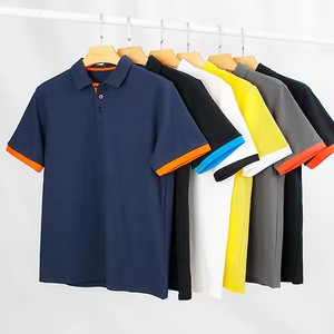 Mezza manica Casual da <span class=keywords><strong>uomo</strong></span> per POLO in <span class=keywords><strong>cotone</strong></span> 100% con colori a contrasto Logo ricamato semplice Design Top - Product Image 1