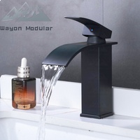 Grifo de Cocina Extraíble Wayon, Grifo de Acero Inoxidable 304 Pulido con Diseño Cuadrado para Fregadero Tipo Cascada