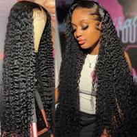 15A kutikula selaras 32 inci Burmese dalam keriting 13x6 penuh tanpa lem renda Frontal Vietnam Virgin rambut manusia India wig