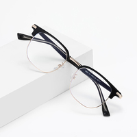 Gafas Metálicas Comerciales Delgadas de Media Montura, Montura de Gafas TR Metálicas Multicolor