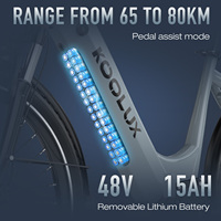 Bicicleta Eléctrica BMX con Batería de Litio de 48V 15Ah, Aleación de Aluminio, Motor sin Escobillas de 7 Velocidades, Frenos de Disco Hidráulicos, Stock en Almacén de la UE