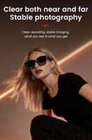 Nouvelles lunettes intelligentes V6 AI avec caméra 13MP, stabilisation d'image physique EIS, enregistrement vidéo HD 4K, traduction IA, appels BT, 2 objectifs
