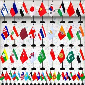 Bandera de Mesa de la República Checa 5'' X 8'' (21x14cm) - Material de Poliéster, Varilla y Base de Plástico Negro, Uso en Escritorio/Interior - Product Image 6