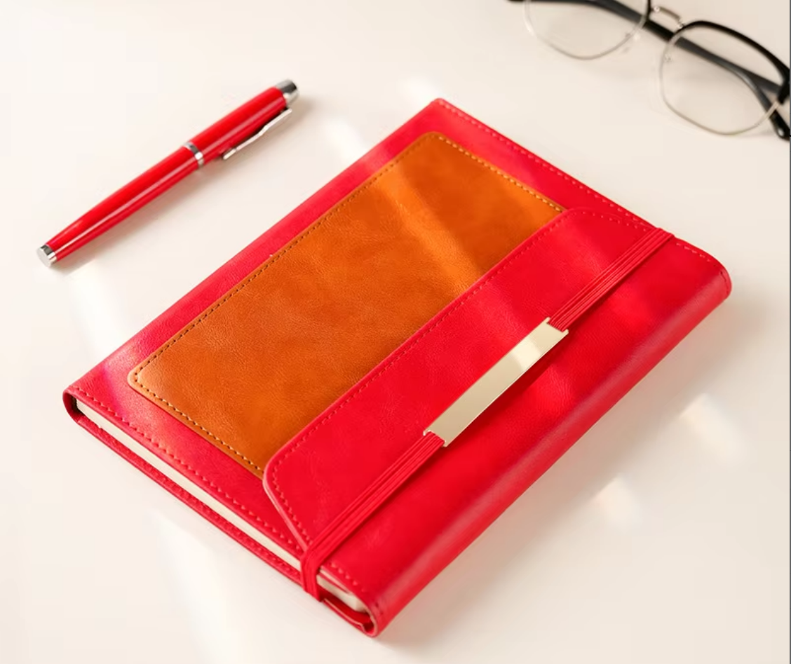 Chinese red-metal strap triple fold